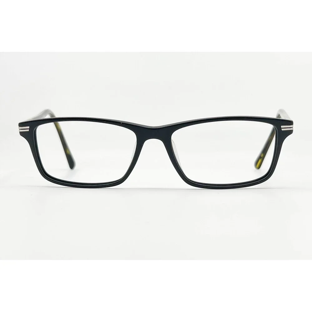 Van Heusen Eyeglasses Mens Black H188 BLK Rectangular Frame 57-17-150